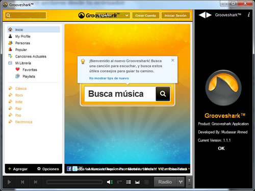 Descargar Grooveshark Desktop Gratis