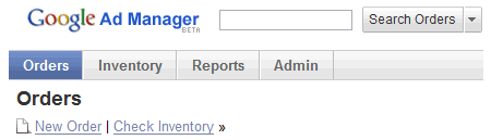 Interfaz de Google Ad Manager