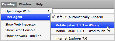 iPhone user agent