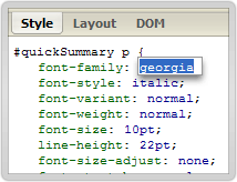 Firebug CSS