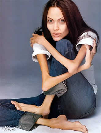Fotos de famosas anoréxicas: Angelina Jolie