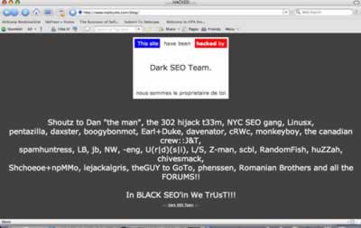 Blog de Matt Cutts hacheado