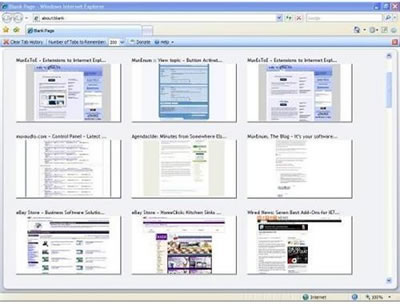 Reabrir pestañas cerradas en Internet Explorer 7