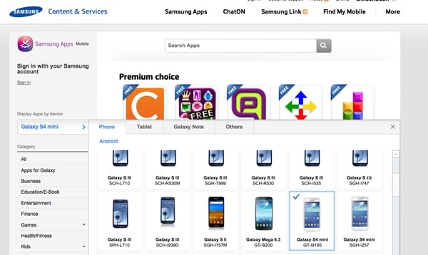 Samsung filtra imagen del Galaxy S4 mini por accidente