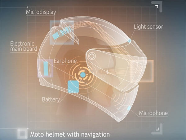 Video: Impresionante Casco con Sistema de Navegación Integrado