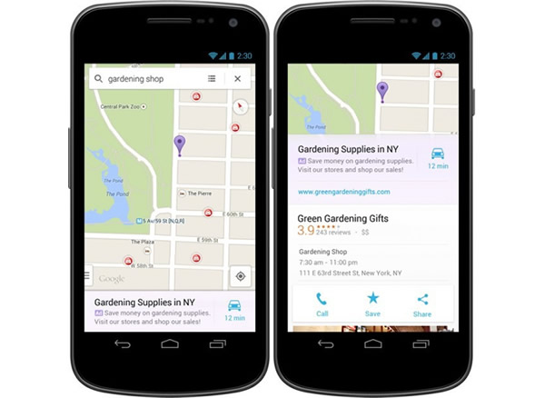 Goole Maps añade publicidad a sus resultados