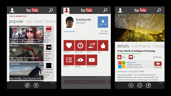 Se estrena nueva aplicación Youtube para Windows Phone