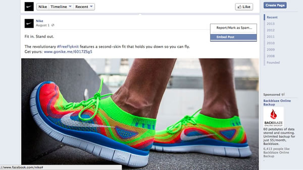 Facebook habilita "Embed Post" para todos sus usuarios