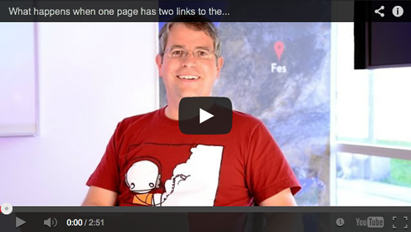 Matt Cutts: Dos enlaces a la misma página, sólo el texto del primer enlace cuenta