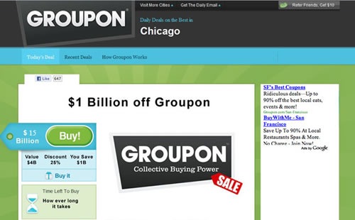Groupon entrara en la bolsa de valores