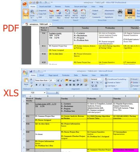 pdf to excel screenshot