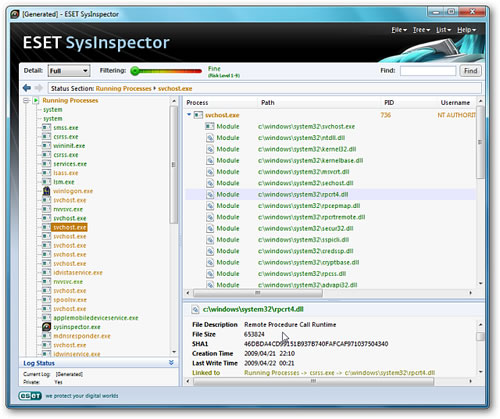 ESET SysInspector Reporte 1