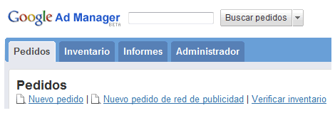 Google Admanager Menu