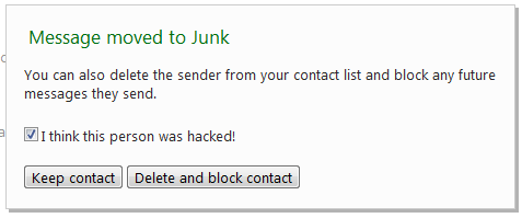 Hotmail Esta persona ha sido hackeada