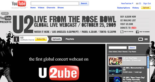 U2 en YouTube en Vivo
