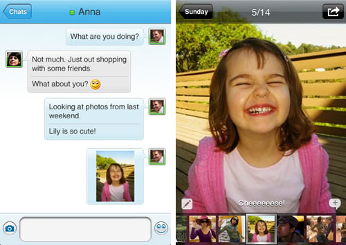 Windows Live Messenger iPhone Fotos