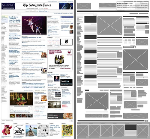 Wirify, para convertir una página web en un wireframe