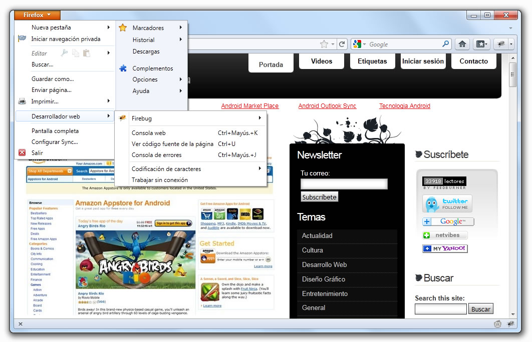Firefox 4 Menu Principal