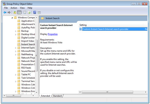 Editor Políticas de Grupo Windows Vista