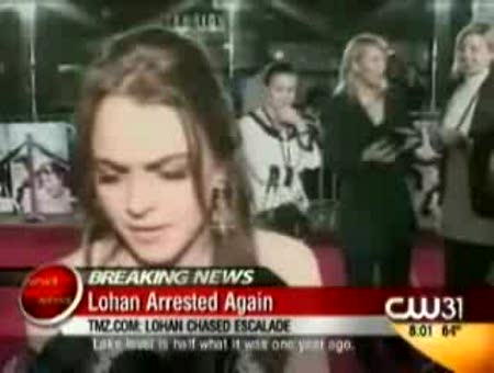 Lindsay Lohan inhalando cocaína